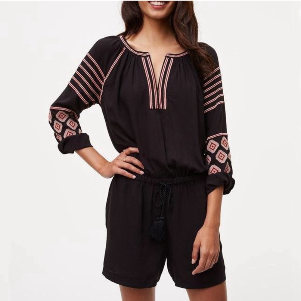 Loft Embroidered Romper XS NWT
